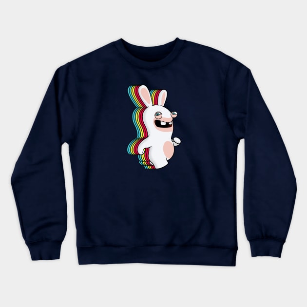 Rabbid Color Crewneck Sweatshirt by Malakian Art